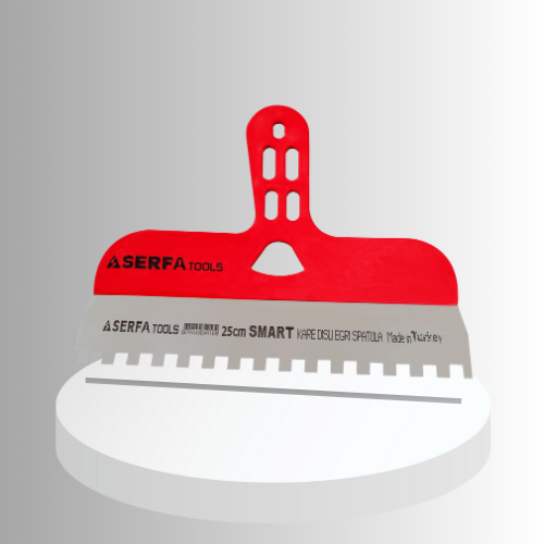 20 cm Red Smart Kare Dişli Eğri Spatula Yay Çeliği 